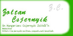 zoltan csjernyik business card